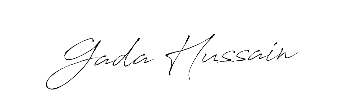 How to make Gada Hussain signature? Antro_Vectra is a professional autograph style. Create handwritten signature for Gada Hussain name. Gada Hussain signature style 6 images and pictures png