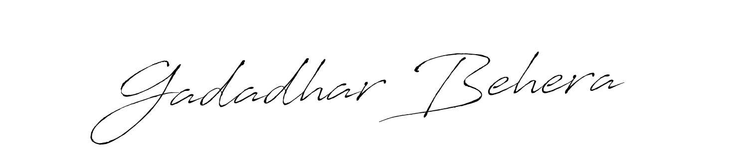 How to make Gadadhar Behera signature? Antro_Vectra is a professional autograph style. Create handwritten signature for Gadadhar Behera name. Gadadhar Behera signature style 6 images and pictures png