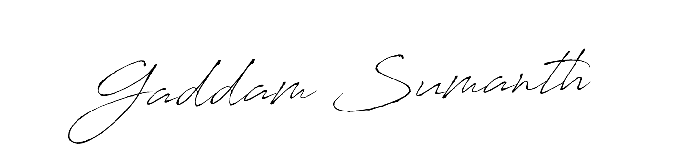 Also we have Gaddam Sumanth name is the best signature style. Create professional handwritten signature collection using Antro_Vectra autograph style. Gaddam Sumanth signature style 6 images and pictures png