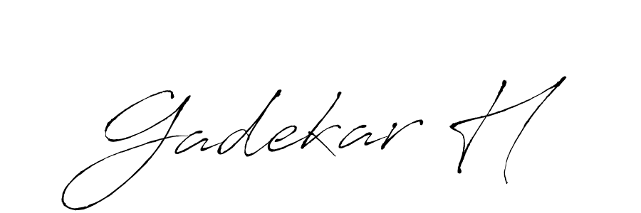 How to make Gadekar H name signature. Use Antro_Vectra style for creating short signs online. This is the latest handwritten sign. Gadekar H signature style 6 images and pictures png
