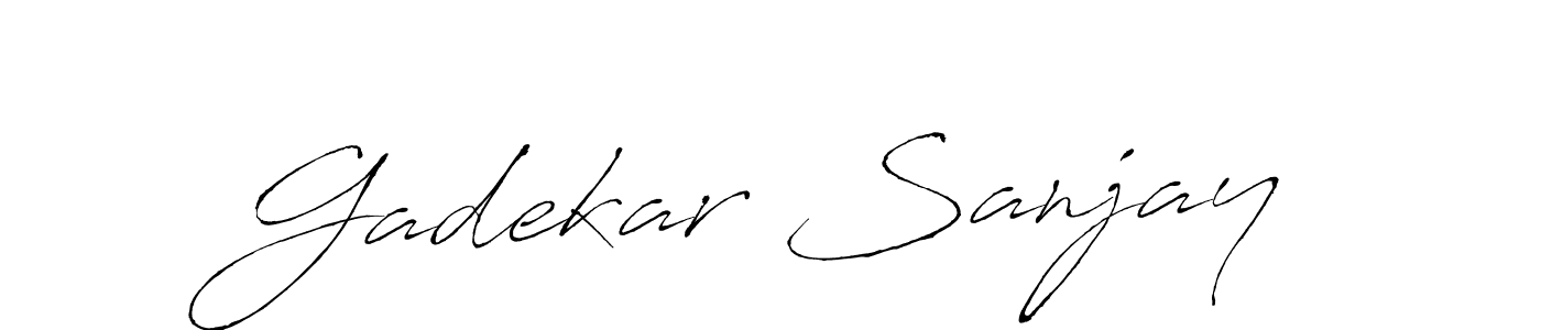 How to make Gadekar Sanjay name signature. Use Antro_Vectra style for creating short signs online. This is the latest handwritten sign. Gadekar Sanjay signature style 6 images and pictures png