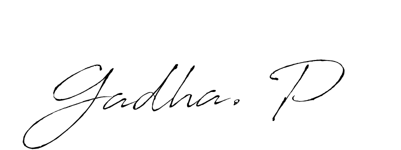 How to make Gadha. P name signature. Use Antro_Vectra style for creating short signs online. This is the latest handwritten sign. Gadha. P signature style 6 images and pictures png