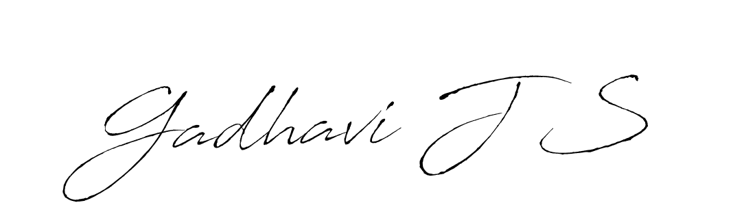 Design your own signature with our free online signature maker. With this signature software, you can create a handwritten (Antro_Vectra) signature for name Gadhavi J S. Gadhavi J S signature style 6 images and pictures png