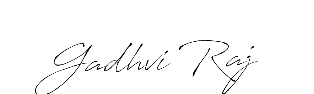 How to make Gadhvi Raj name signature. Use Antro_Vectra style for creating short signs online. This is the latest handwritten sign. Gadhvi Raj signature style 6 images and pictures png