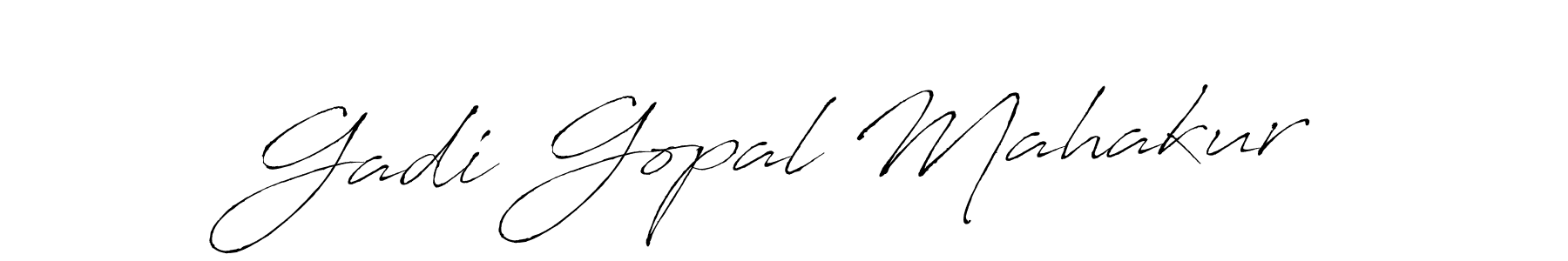 Make a beautiful signature design for name Gadi Gopal Mahakur. With this signature (Antro_Vectra) style, you can create a handwritten signature for free. Gadi Gopal Mahakur signature style 6 images and pictures png