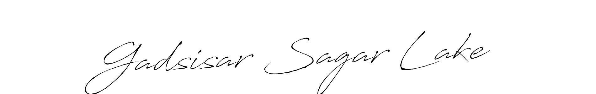 Antro_Vectra is a professional signature style that is perfect for those who want to add a touch of class to their signature. It is also a great choice for those who want to make their signature more unique. Get Gadsisar Sagar Lake name to fancy signature for free. Gadsisar Sagar Lake signature style 6 images and pictures png