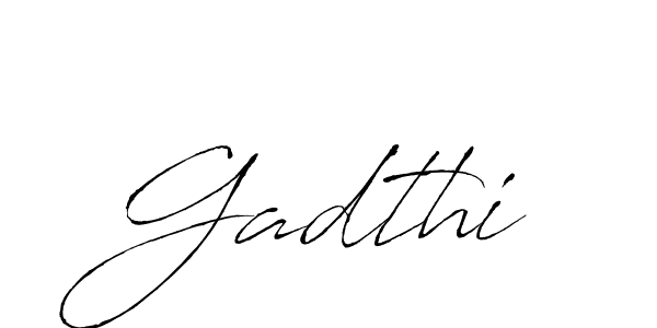 How to make Gadthi signature? Antro_Vectra is a professional autograph style. Create handwritten signature for Gadthi name. Gadthi signature style 6 images and pictures png