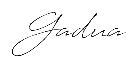 Transform the name Gadua into a signature masterpiece using Antro_Vectra font. Ideal for photographers, artists, and creators looking for watermarks. Gadua signature style 6 images and pictures png
