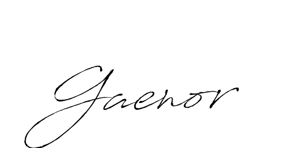 Gaenor stylish signature style. Best Handwritten Sign (Antro_Vectra) for my name. Handwritten Signature Collection Ideas for my name Gaenor. Gaenor signature style 6 images and pictures png