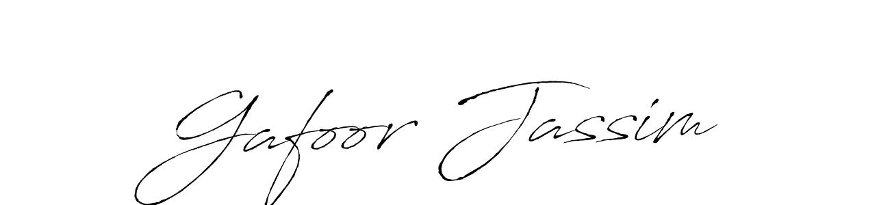 How to make Gafoor Jassim name signature. Use Antro_Vectra style for creating short signs online. This is the latest handwritten sign. Gafoor Jassim signature style 6 images and pictures png