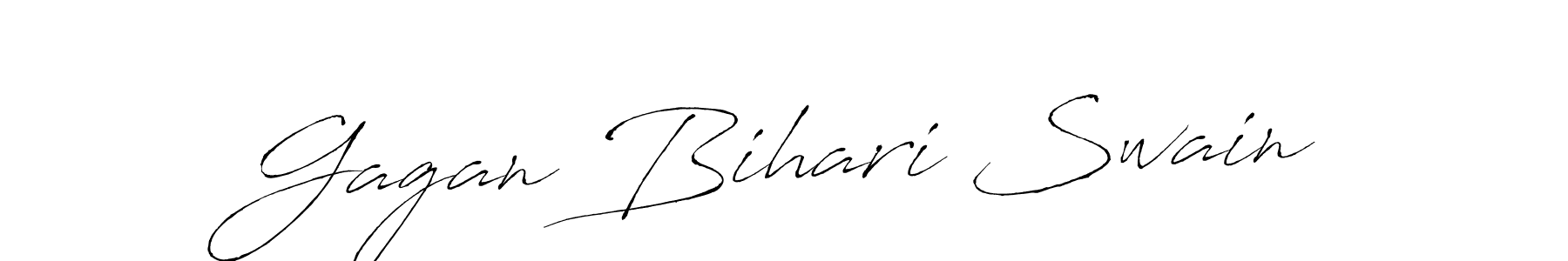 How to make Gagan Bihari Swain name signature. Use Antro_Vectra style for creating short signs online. This is the latest handwritten sign. Gagan Bihari Swain signature style 6 images and pictures png