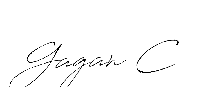Use a signature maker to create a handwritten signature online. With this signature software, you can design (Antro_Vectra) your own signature for name Gagan C. Gagan C signature style 6 images and pictures png
