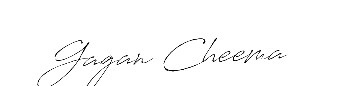 Design your own signature with our free online signature maker. With this signature software, you can create a handwritten (Antro_Vectra) signature for name Gagan Cheema. Gagan Cheema signature style 6 images and pictures png