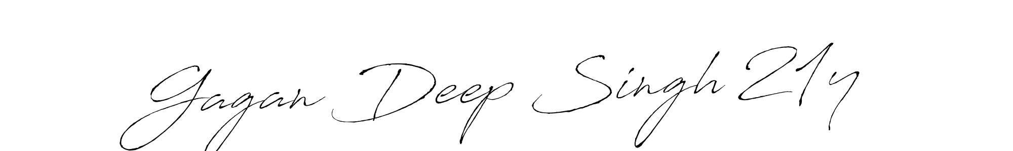 Create a beautiful signature design for name Gagan Deep Singh 21y. With this signature (Antro_Vectra) fonts, you can make a handwritten signature for free. Gagan Deep Singh 21y signature style 6 images and pictures png