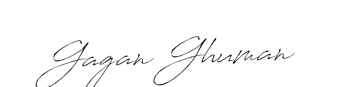 Use a signature maker to create a handwritten signature online. With this signature software, you can design (Antro_Vectra) your own signature for name Gagan Ghuman. Gagan Ghuman signature style 6 images and pictures png