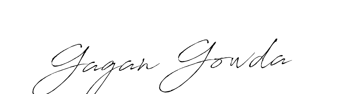 Gagan Gowda stylish signature style. Best Handwritten Sign (Antro_Vectra) for my name. Handwritten Signature Collection Ideas for my name Gagan Gowda. Gagan Gowda signature style 6 images and pictures png