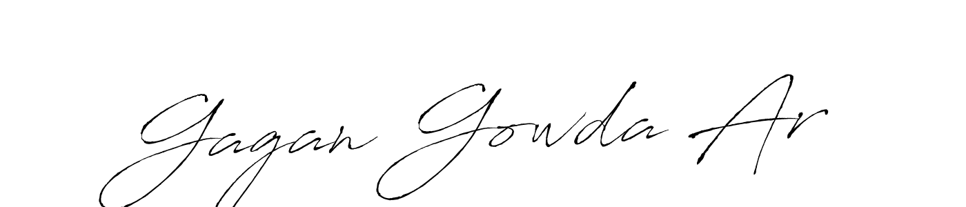 Use a signature maker to create a handwritten signature online. With this signature software, you can design (Antro_Vectra) your own signature for name Gagan Gowda Ar. Gagan Gowda Ar signature style 6 images and pictures png