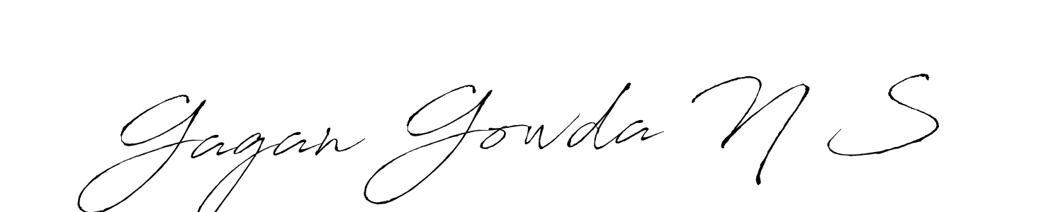 Make a beautiful signature design for name Gagan Gowda N S. Use this online signature maker to create a handwritten signature for free. Gagan Gowda N S signature style 6 images and pictures png