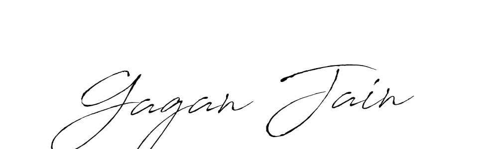How to make Gagan Jain name signature. Use Antro_Vectra style for creating short signs online. This is the latest handwritten sign. Gagan Jain signature style 6 images and pictures png