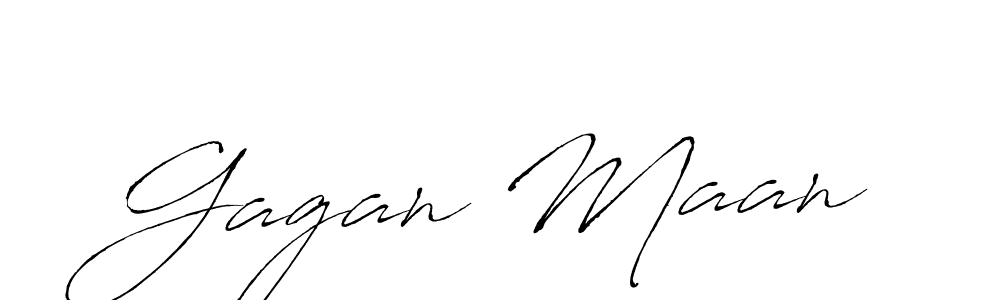 Gagan Maan stylish signature style. Best Handwritten Sign (Antro_Vectra) for my name. Handwritten Signature Collection Ideas for my name Gagan Maan. Gagan Maan signature style 6 images and pictures png