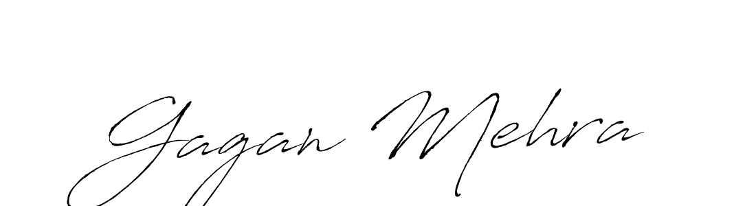 How to make Gagan Mehra name signature. Use Antro_Vectra style for creating short signs online. This is the latest handwritten sign. Gagan Mehra signature style 6 images and pictures png