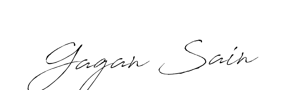 Create a beautiful signature design for name Gagan Sain. With this signature (Antro_Vectra) fonts, you can make a handwritten signature for free. Gagan Sain signature style 6 images and pictures png