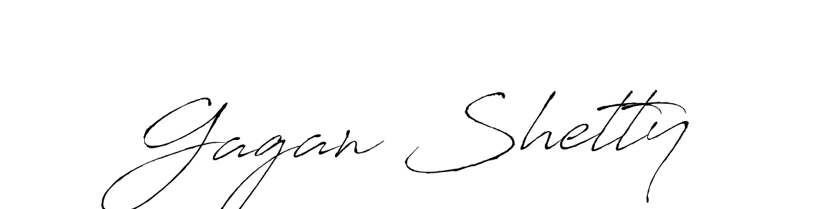 Make a beautiful signature design for name Gagan Shetty. With this signature (Antro_Vectra) style, you can create a handwritten signature for free. Gagan Shetty signature style 6 images and pictures png