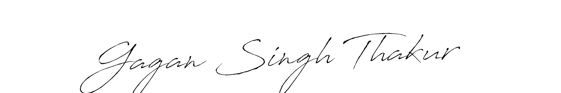 Create a beautiful signature design for name Gagan Singh Thakur. With this signature (Antro_Vectra) fonts, you can make a handwritten signature for free. Gagan Singh Thakur signature style 6 images and pictures png