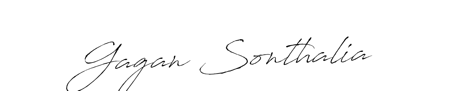 Create a beautiful signature design for name Gagan Sonthalia. With this signature (Antro_Vectra) fonts, you can make a handwritten signature for free. Gagan Sonthalia signature style 6 images and pictures png