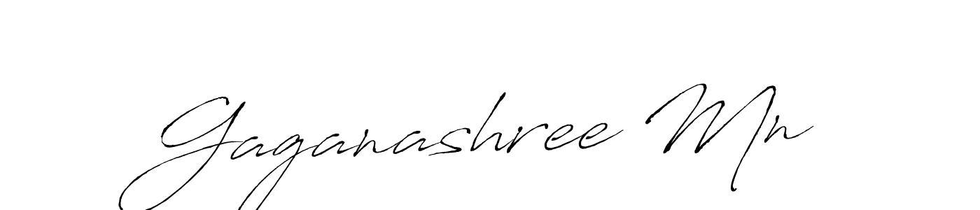 Make a beautiful signature design for name Gaganashree Mn. With this signature (Antro_Vectra) style, you can create a handwritten signature for free. Gaganashree Mn signature style 6 images and pictures png