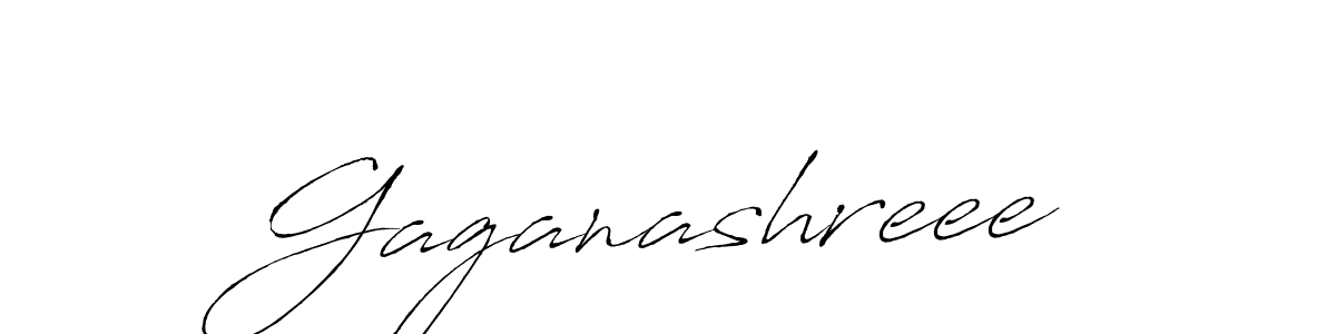 Use a signature maker to create a handwritten signature online. With this signature software, you can design (Antro_Vectra) your own signature for name Gaganashreee. Gaganashreee signature style 6 images and pictures png