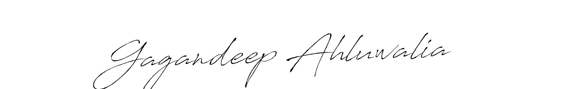 Create a beautiful signature design for name Gagandeep Ahluwalia. With this signature (Antro_Vectra) fonts, you can make a handwritten signature for free. Gagandeep Ahluwalia signature style 6 images and pictures png