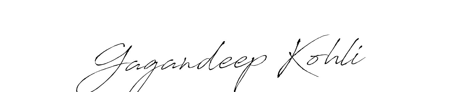 Create a beautiful signature design for name Gagandeep Kohli. With this signature (Antro_Vectra) fonts, you can make a handwritten signature for free. Gagandeep Kohli signature style 6 images and pictures png