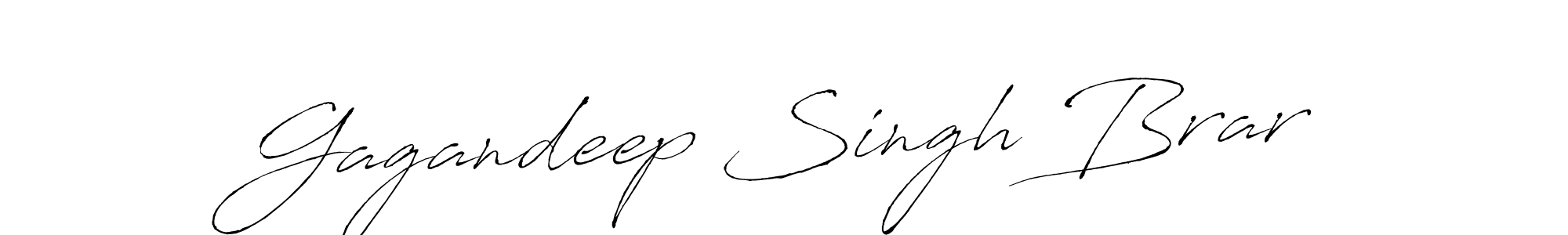 How to make Gagandeep Singh Brar name signature. Use Antro_Vectra style for creating short signs online. This is the latest handwritten sign. Gagandeep Singh Brar signature style 6 images and pictures png