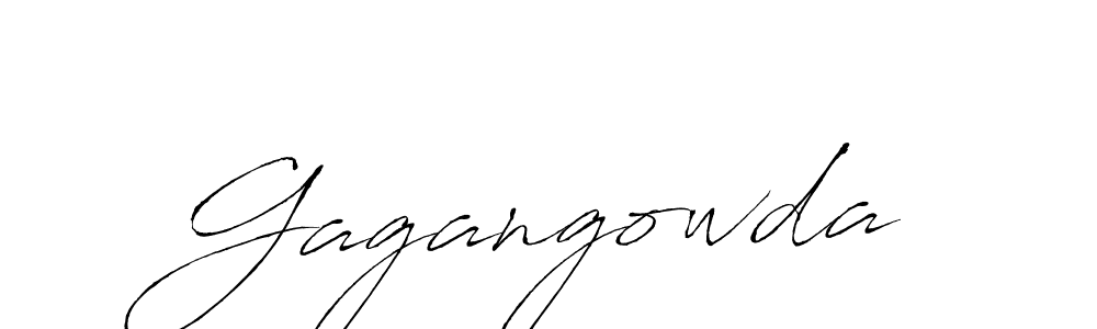 How to make Gagangowda signature? Antro_Vectra is a professional autograph style. Create handwritten signature for Gagangowda name. Gagangowda signature style 6 images and pictures png