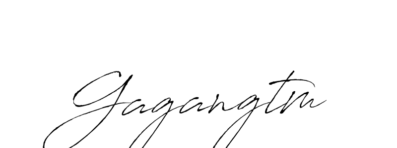 Make a beautiful signature design for name Gagangtm. With this signature (Antro_Vectra) style, you can create a handwritten signature for free. Gagangtm signature style 6 images and pictures png