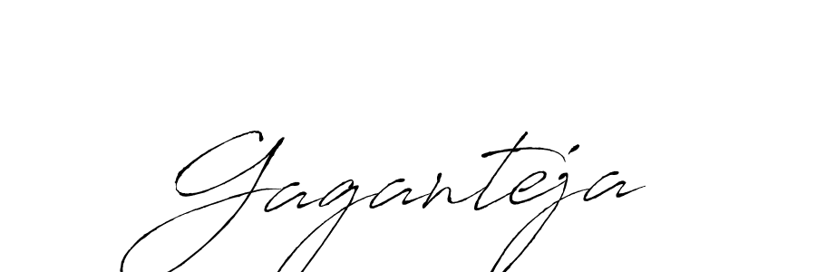 You can use this online signature creator to create a handwritten signature for the name Gaganteja. This is the best online autograph maker. Gaganteja signature style 6 images and pictures png