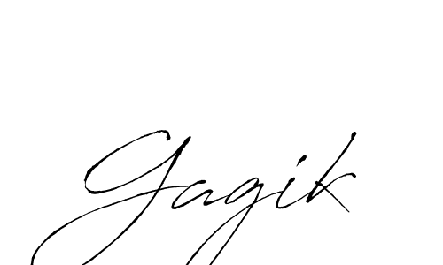 How to make Gagik signature? Antro_Vectra is a professional autograph style. Create handwritten signature for Gagik name. Gagik signature style 6 images and pictures png