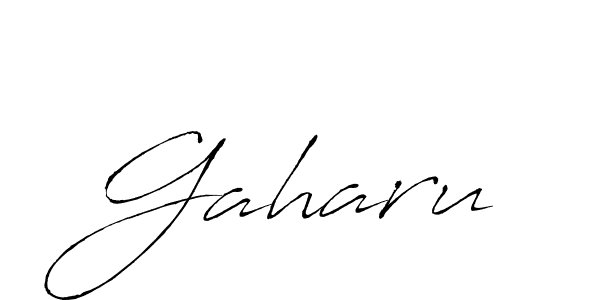 Create a beautiful signature design for name Gaharu. With this signature (Antro_Vectra) fonts, you can make a handwritten signature for free. Gaharu signature style 6 images and pictures png