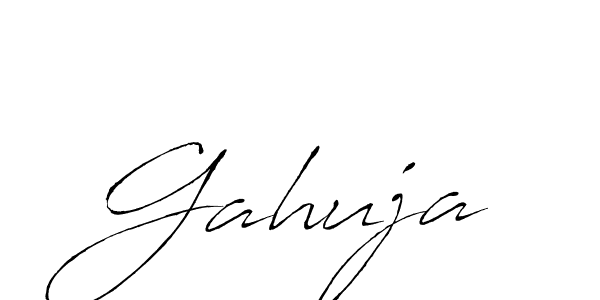 Design your own signature with our free online signature maker. With this signature software, you can create a handwritten (Antro_Vectra) signature for name Gahuja. Gahuja signature style 6 images and pictures png