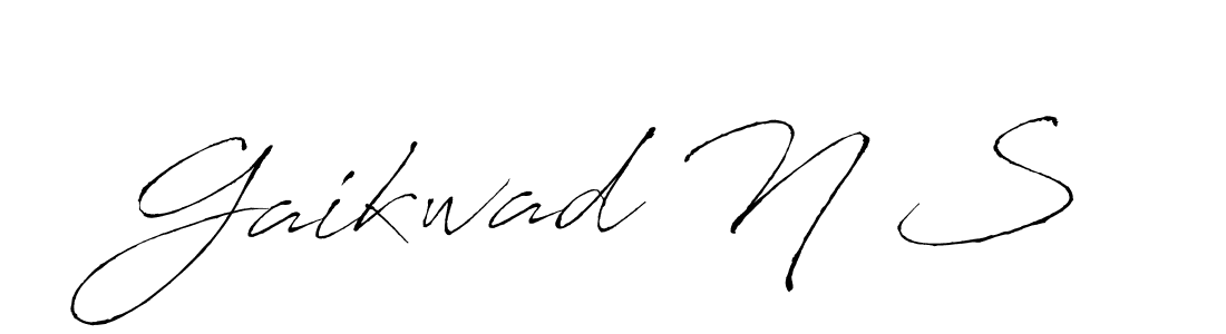 if you are searching for the best signature style for your name Gaikwad N S. so please give up your signature search. here we have designed multiple signature styles  using Antro_Vectra. Gaikwad N S signature style 6 images and pictures png