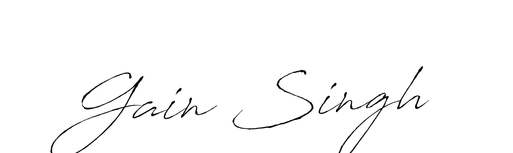 Gain Singh stylish signature style. Best Handwritten Sign (Antro_Vectra) for my name. Handwritten Signature Collection Ideas for my name Gain Singh. Gain Singh signature style 6 images and pictures png