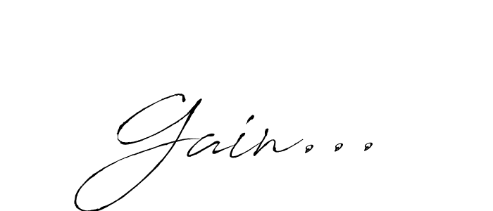 How to make Gain... name signature. Use Antro_Vectra style for creating short signs online. This is the latest handwritten sign. Gain... signature style 6 images and pictures png