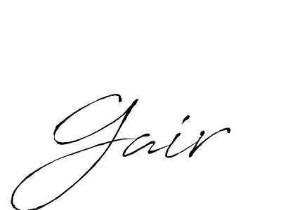 Make a beautiful signature design for name Gair. With this signature (Antro_Vectra) style, you can create a handwritten signature for free. Gair signature style 6 images and pictures png