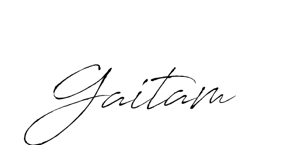 Create a beautiful signature design for name Gaitam. With this signature (Antro_Vectra) fonts, you can make a handwritten signature for free. Gaitam signature style 6 images and pictures png