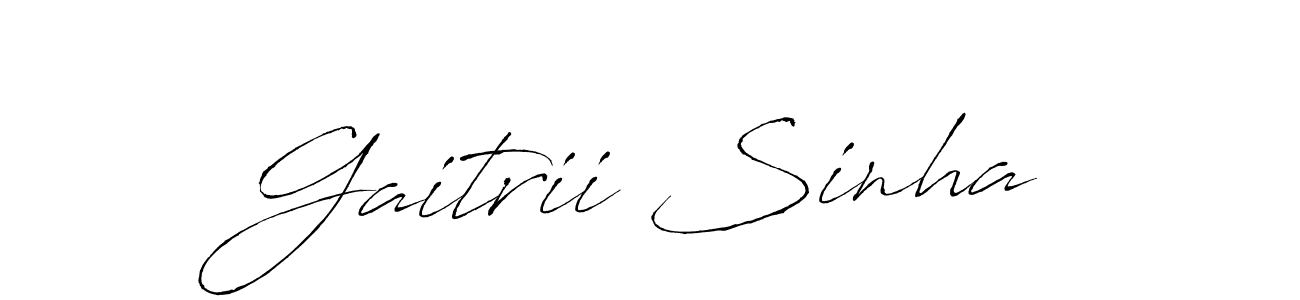 You should practise on your own different ways (Antro_Vectra) to write your name (Gaitrii Sinha) in signature. don't let someone else do it for you. Gaitrii Sinha signature style 6 images and pictures png