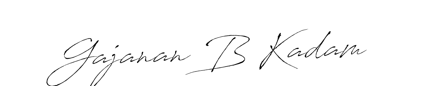 if you are searching for the best signature style for your name Gajanan B Kadam. so please give up your signature search. here we have designed multiple signature styles  using Antro_Vectra. Gajanan B Kadam signature style 6 images and pictures png