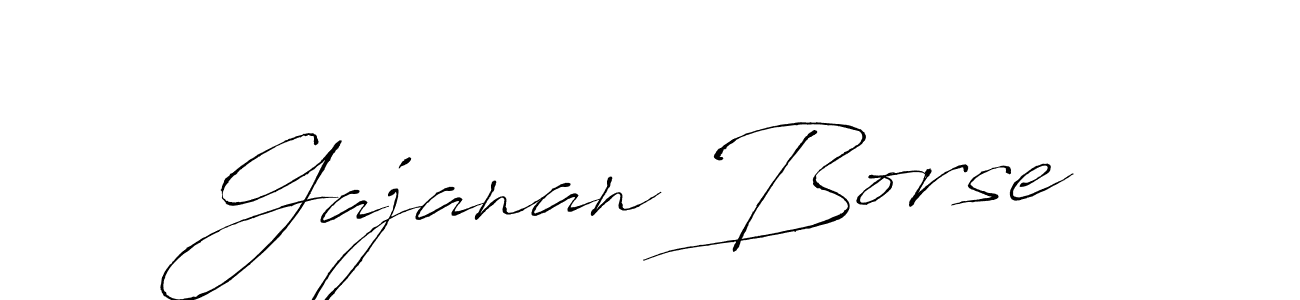 Create a beautiful signature design for name Gajanan Borse. With this signature (Antro_Vectra) fonts, you can make a handwritten signature for free. Gajanan Borse signature style 6 images and pictures png