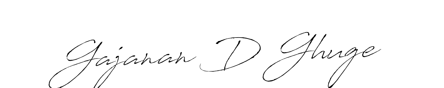 Design your own signature with our free online signature maker. With this signature software, you can create a handwritten (Antro_Vectra) signature for name Gajanan D Ghuge. Gajanan D Ghuge signature style 6 images and pictures png