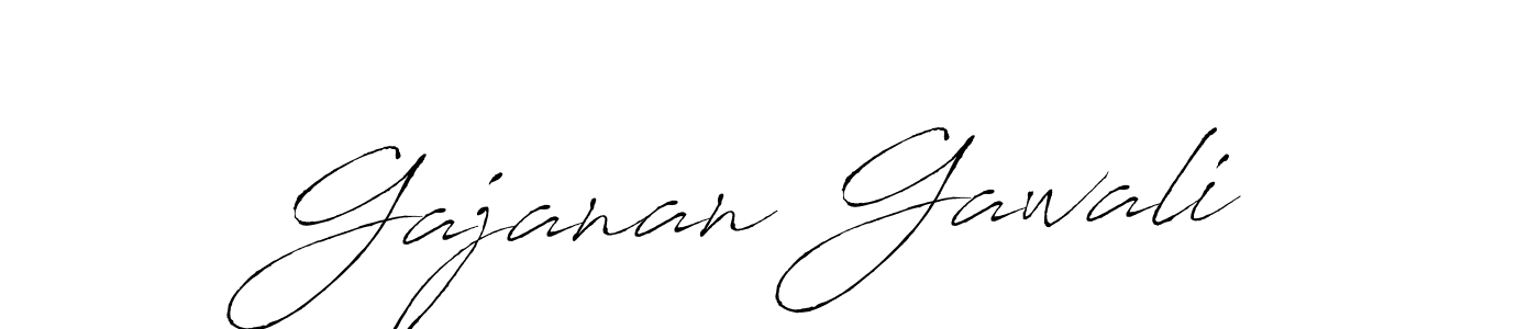 Make a beautiful signature design for name Gajanan Gawali. With this signature (Antro_Vectra) style, you can create a handwritten signature for free. Gajanan Gawali signature style 6 images and pictures png